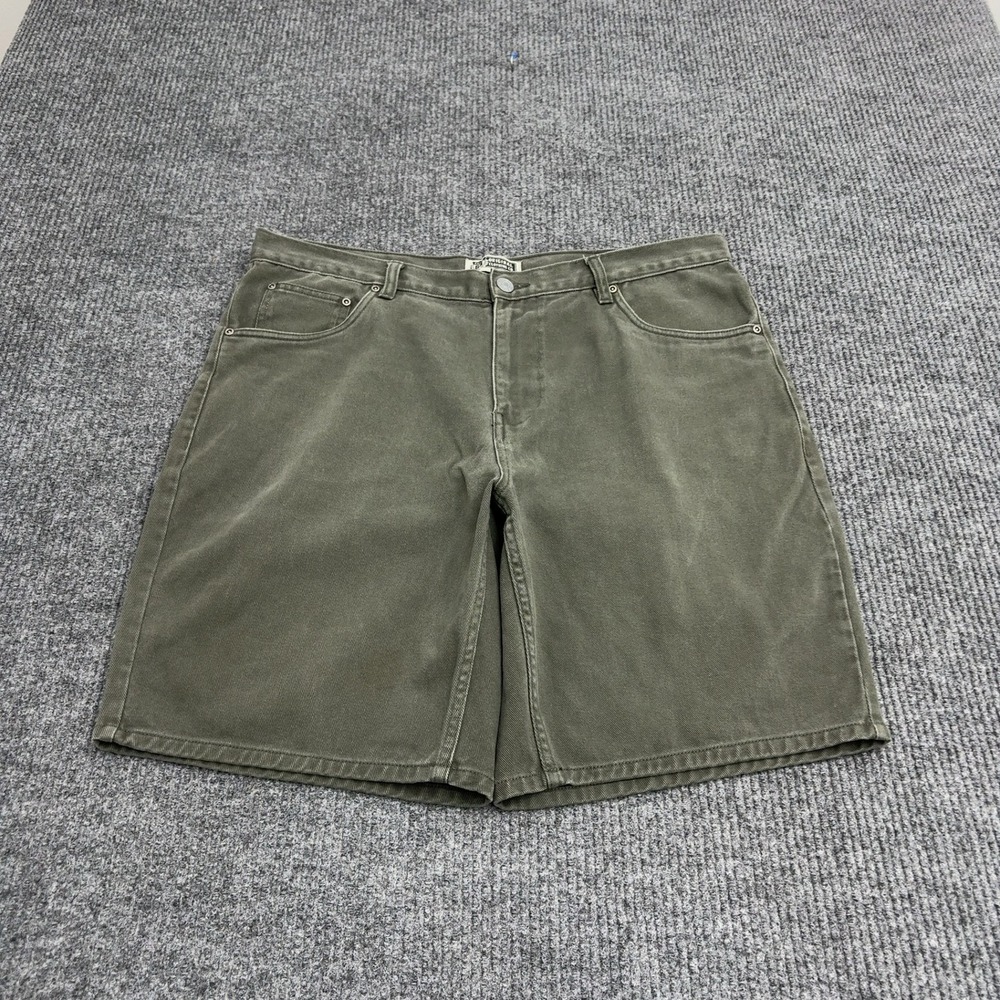 Vintage Route 66 Shorts Mens 38 Green Cotton Denim Casual Dad Gorpcore Workwear
